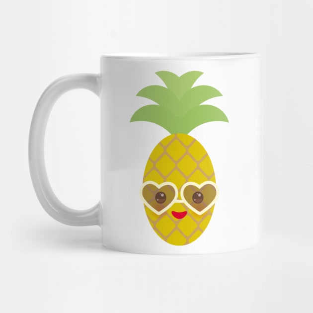 Cute pineapple with sunglasses by EkaterinaP